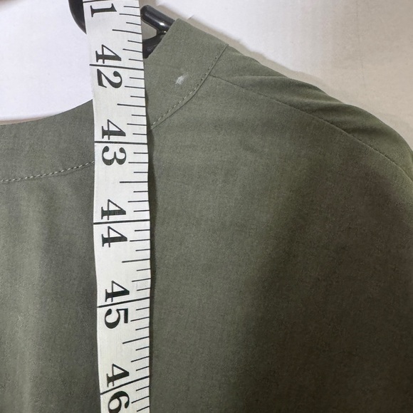 Rails Green Maple Olive Smoke Long Sleeve V Neckline Midi Dress Size Medium - Picture 10 of 16